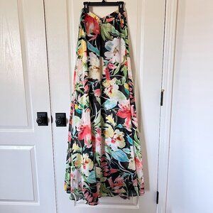 Meghan Los Angeles Women's Reversible Floral Maxi Skirt Size Large